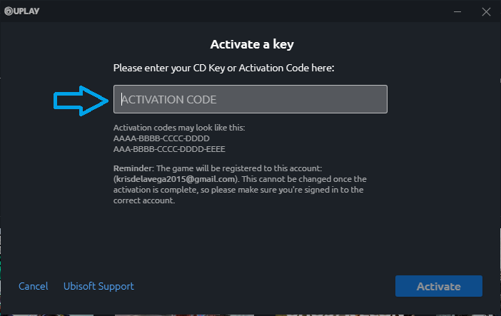 Uplay activation code