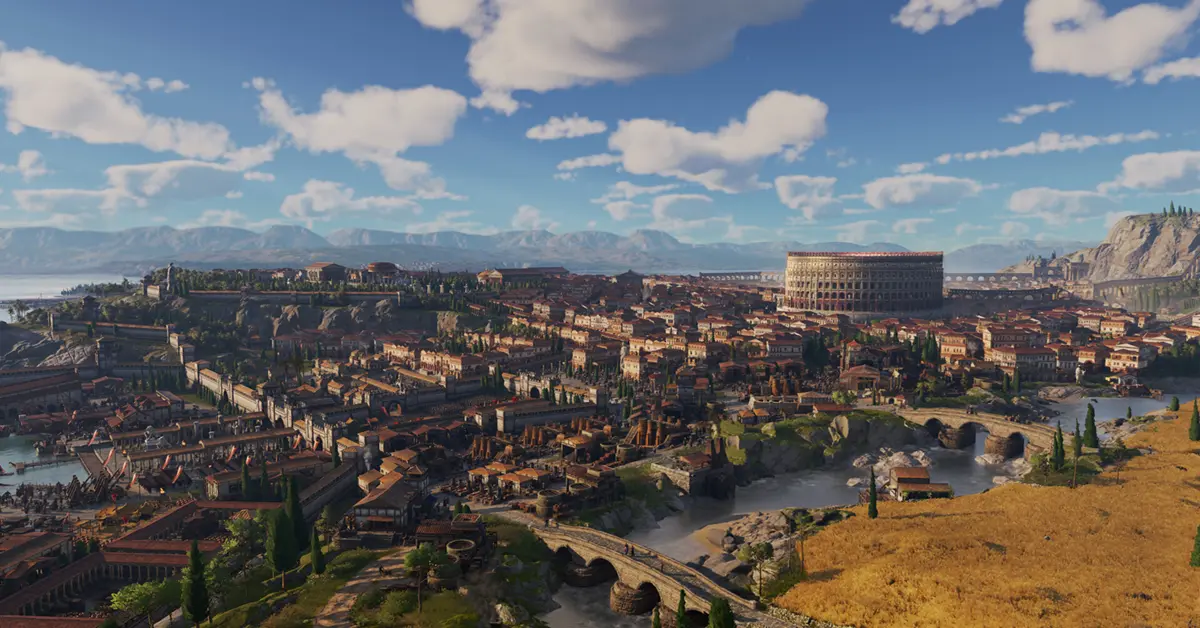 Anno 117 gameplay UI showing the province management screen in Latium