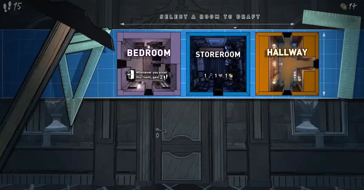 The drafting mechanic in Blue Prince allows for endless strategic variations.