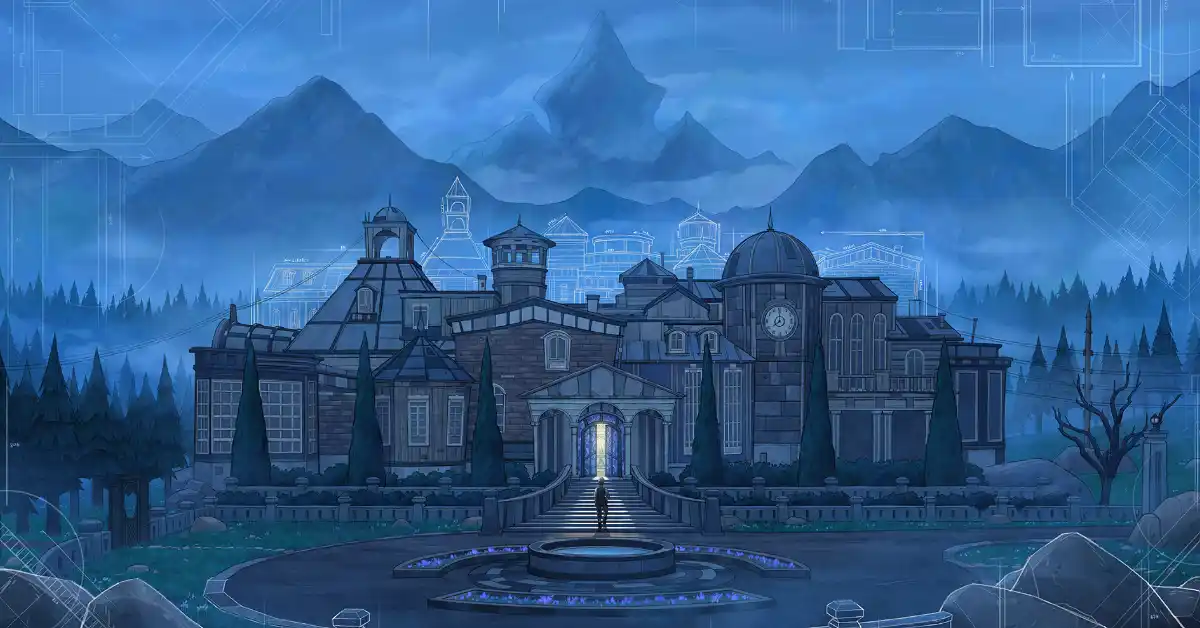 Blue Prince challenges players to draft their own dungeon in Mt. Holly. Blue Prince challenges players to draft their own dungeon in Mt. Holly.