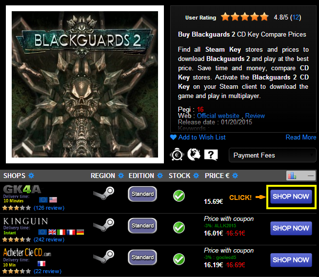 Buy Blackguards 2 CD KEY Compare Prices