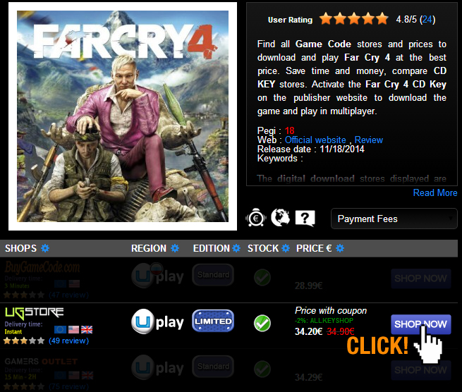 Buy Far Cry 4 CD KEY Compare Prices