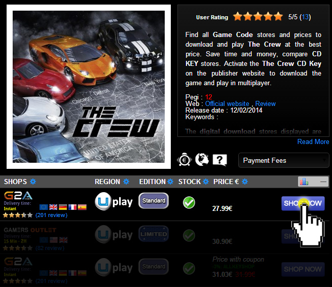 Buy The Crew CD KEY Compare Prices