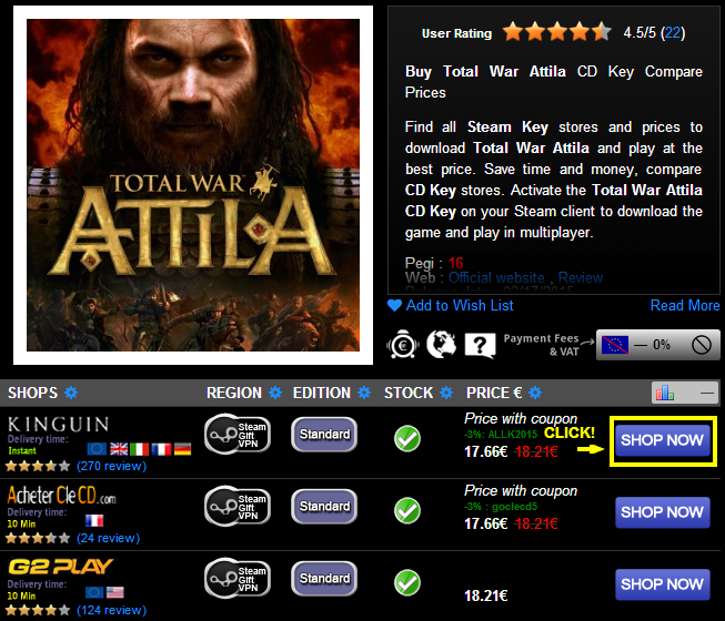 Buy Total War Attila CD KEY Compare Prices
