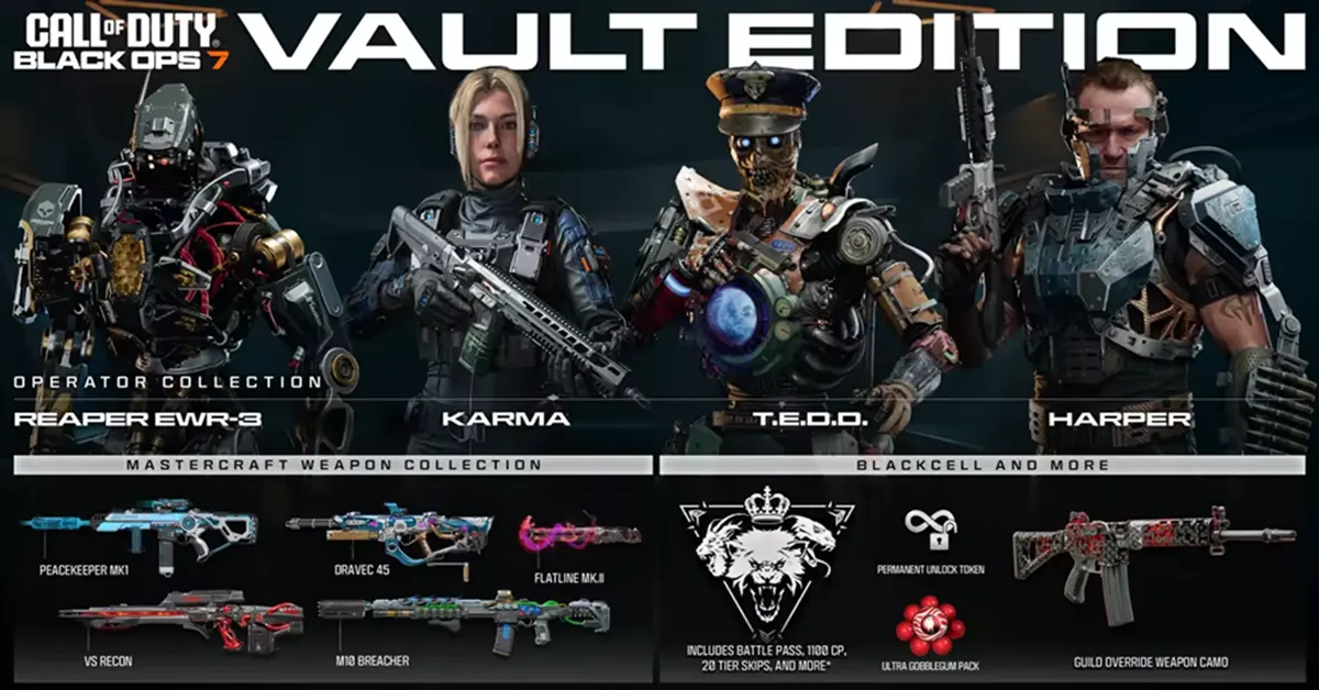 Comparison of Call of Duty Black Ops 7 game modes and edition perks.