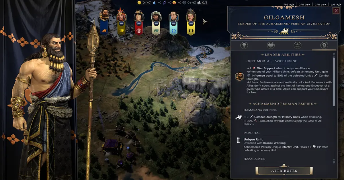 Civilization 7 official artwork showing historical leaders and a sprawling metropolis