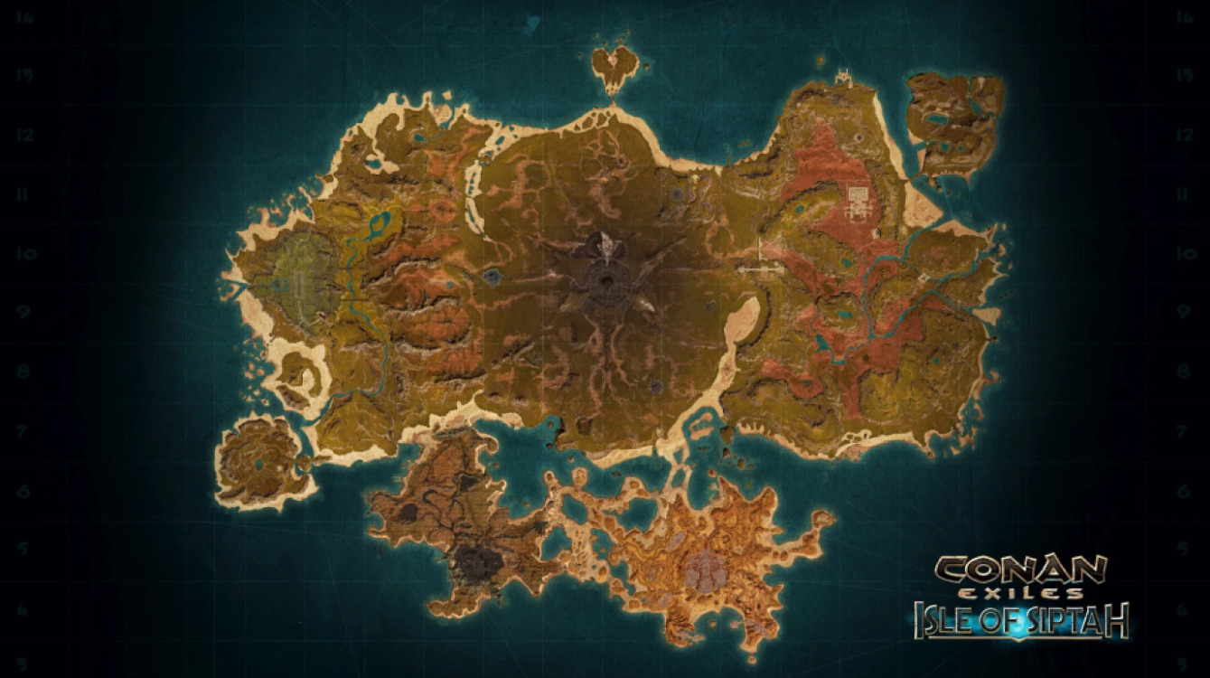 Conan Exiles Isle of Siptah Map