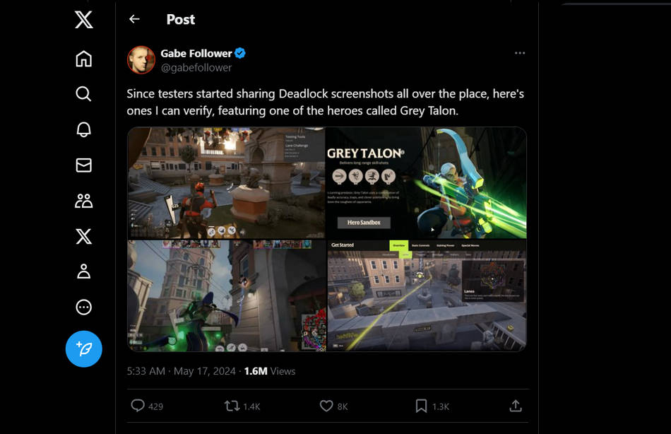 Deadlock image leaks from testers and Hero Grey Talon by Gabe Follower