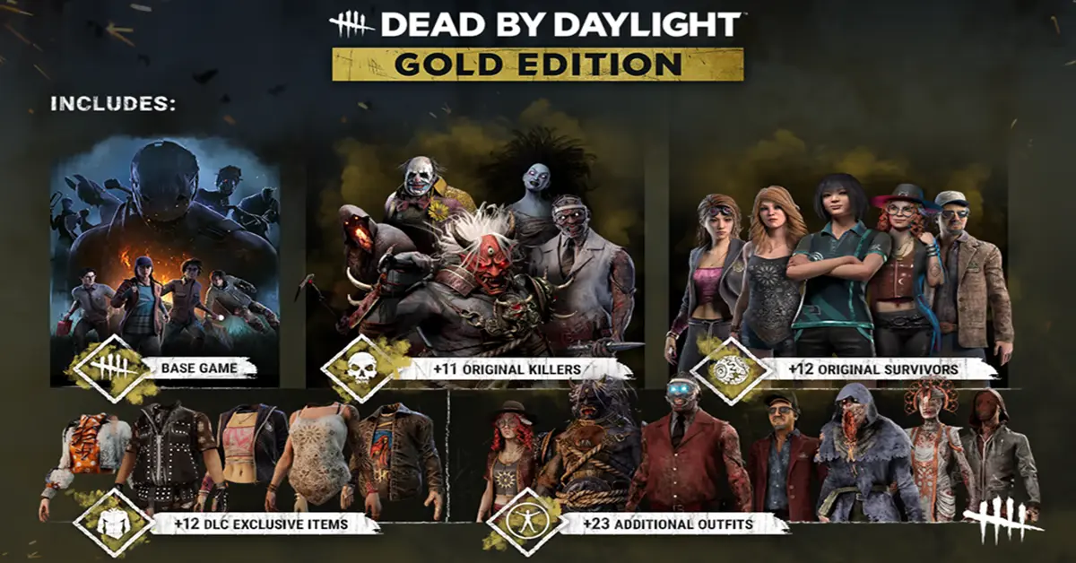 A grid showing various Dead by Daylight killers from different DLC chapters