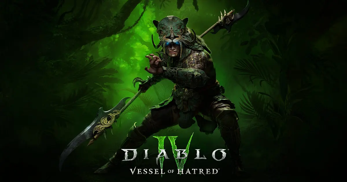 Official artwork of Diablo IV Vessel of Hatred showcasing the jungles of Nahantu