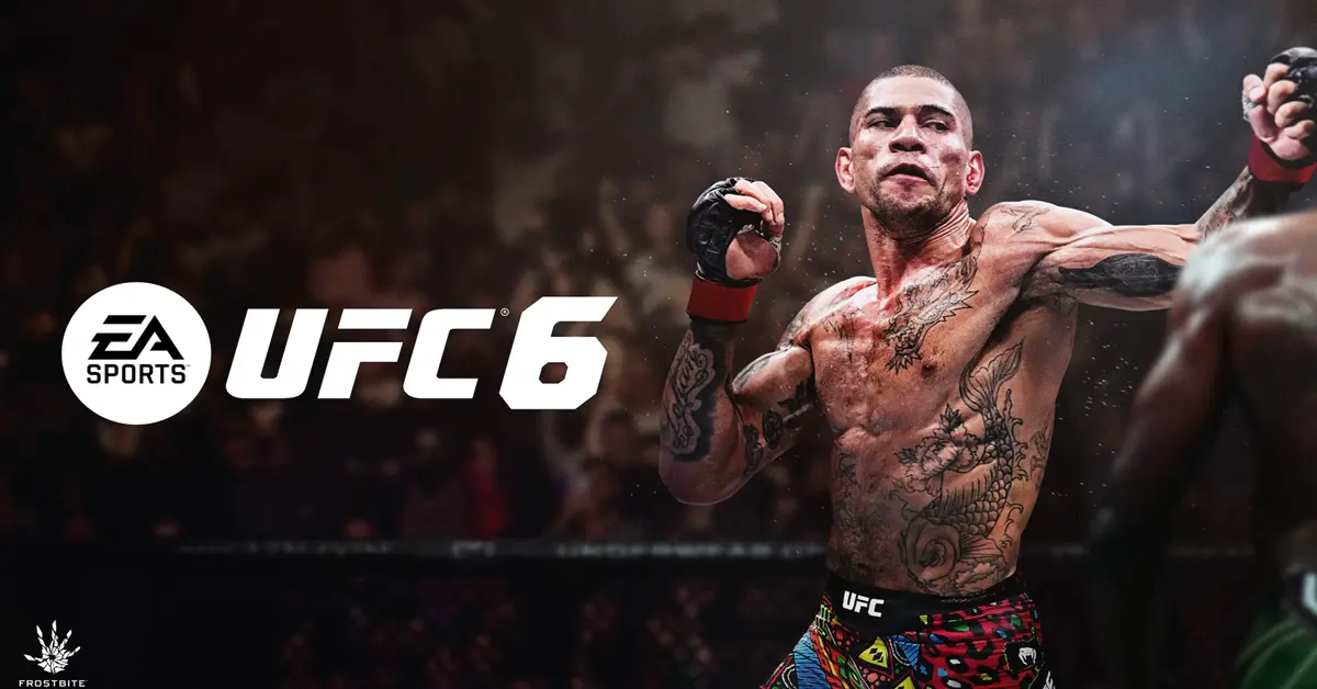 EA Sports UFC 6 official cover art featuring fighters in the Octagon