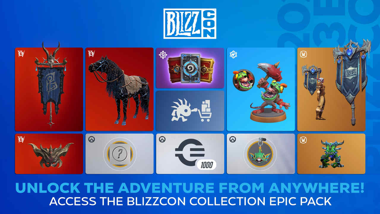 BlizzCon Epic Pack content for Blizzard popular titles