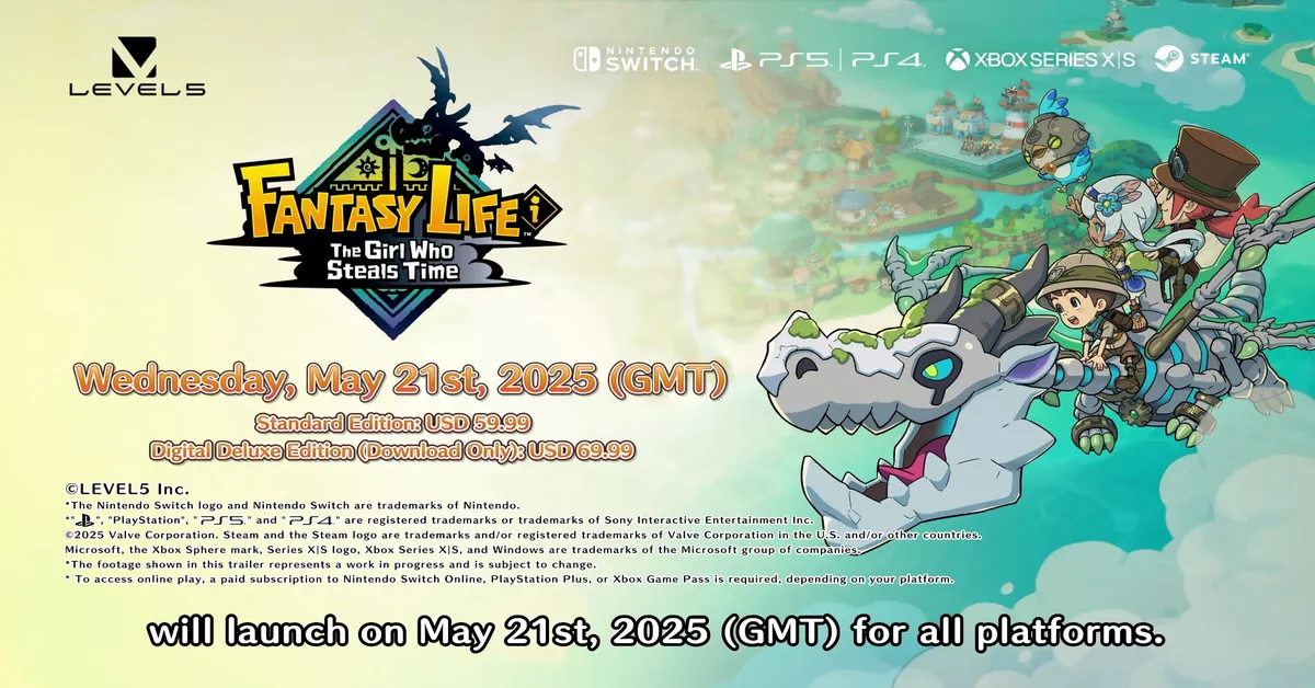 FANTASY LIFE i The Girl Who Steals Time release date