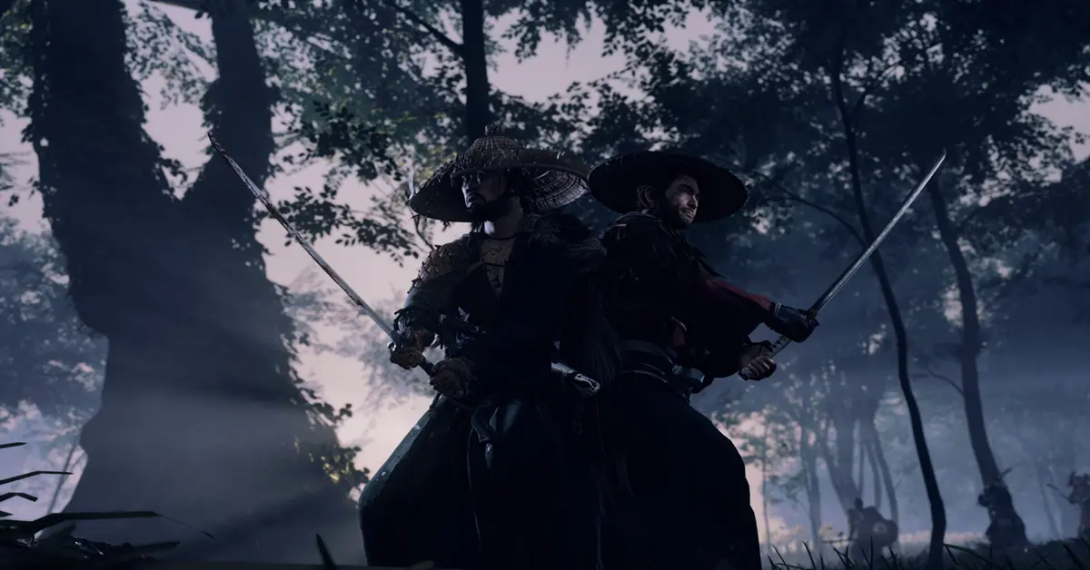 Jin Sakai facing off against a Mongol warrior in Ghost of Tsushima PC combat