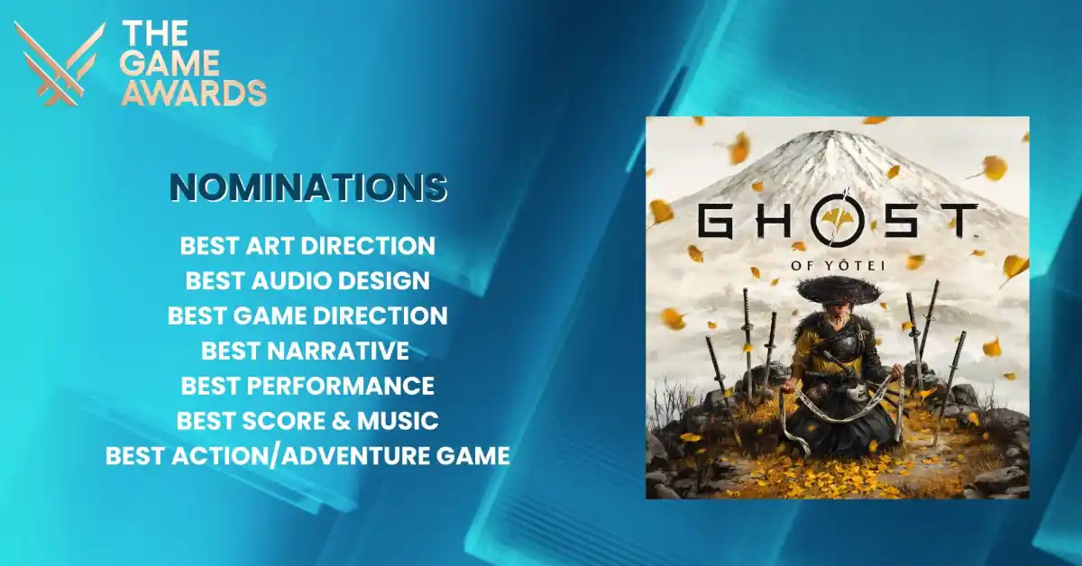 Ghost of Yōtei secures 8 TGA nominations, proving its visual mastery despite missing the trophy.