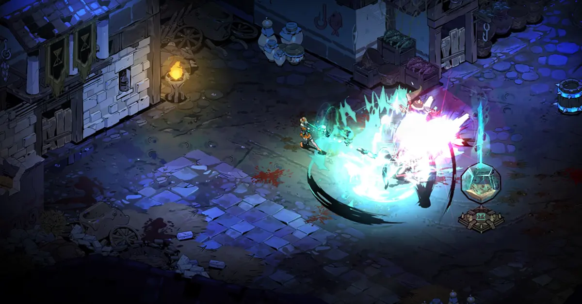 A close-up of the combat interface in Hades II showing new sorcery icons.