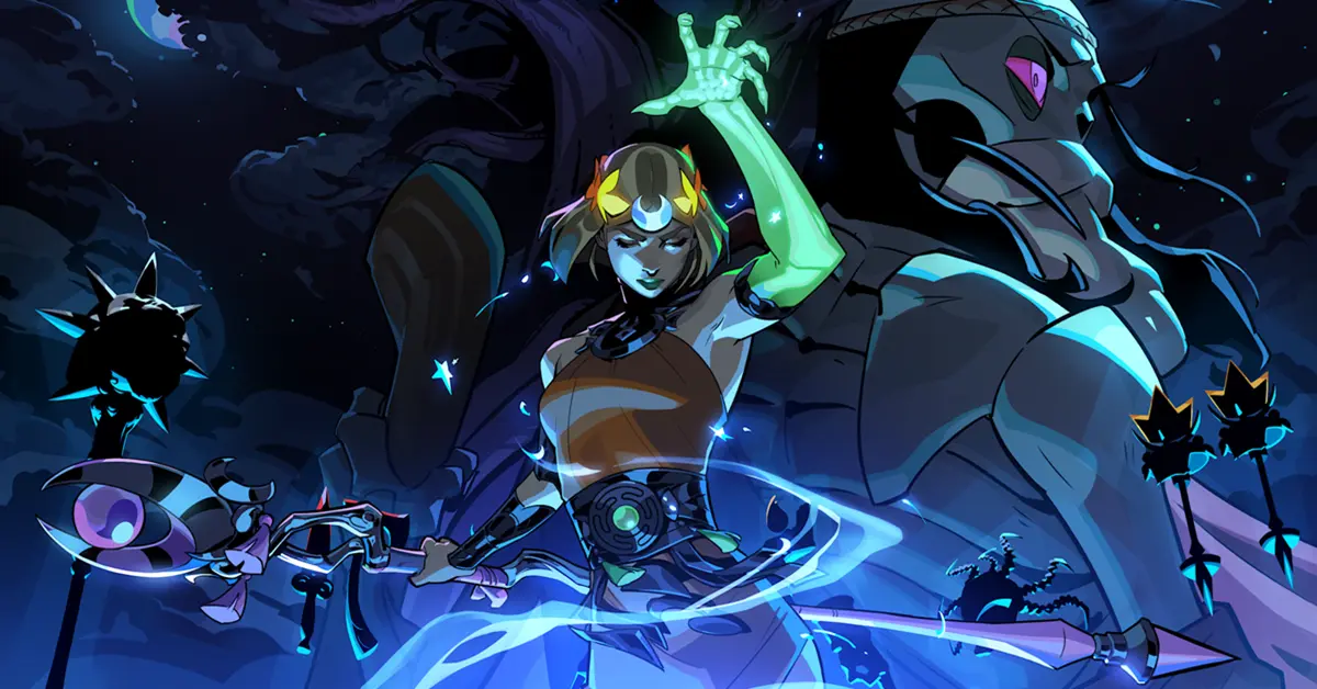 Melinoë preparing dark magic combat in Hades II