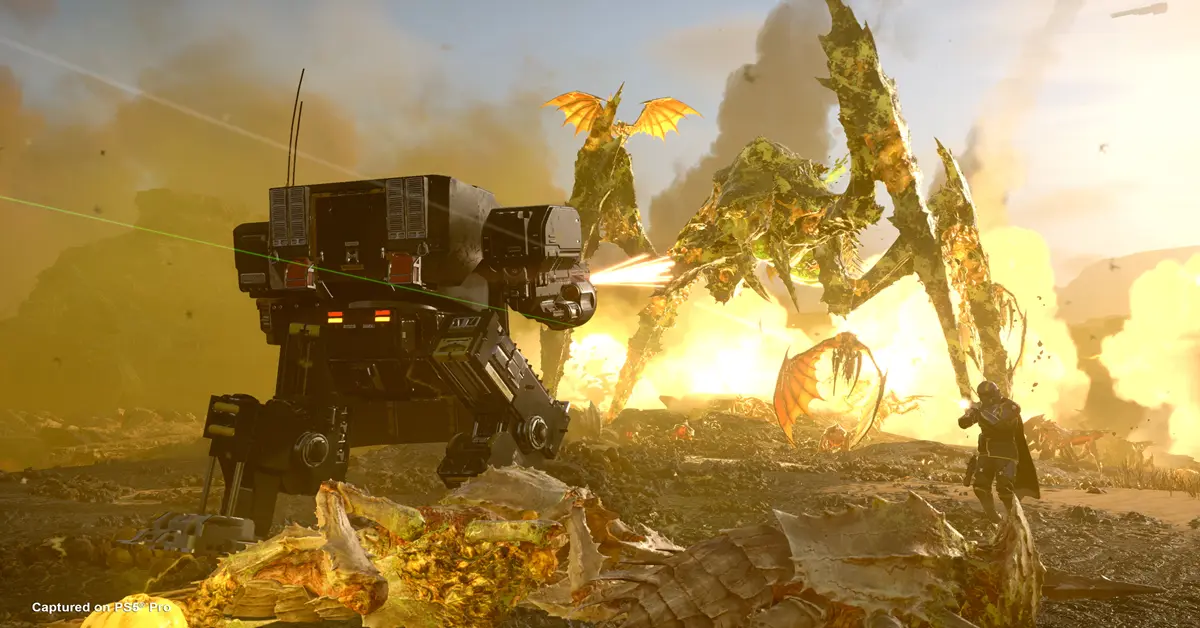 Two players using new Exo-suits to defend an extraction point.