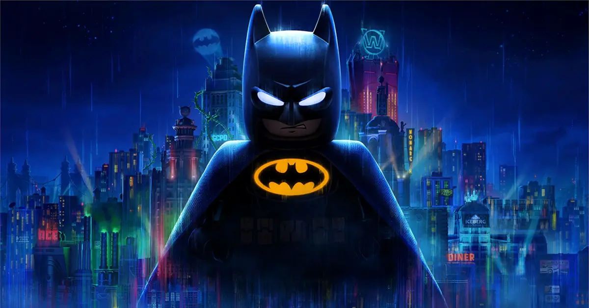 LEGO Batman Legacy of the Dark Knight cover art showing Batman overlooking Gotham City
