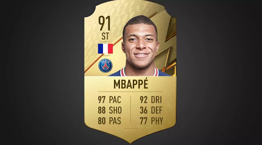 Mbappe FIFA 22 rating