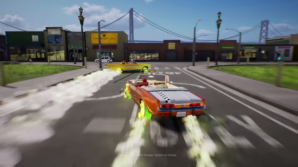 Crazy taxi during the Power Surge trailer at The Games Awards 2023