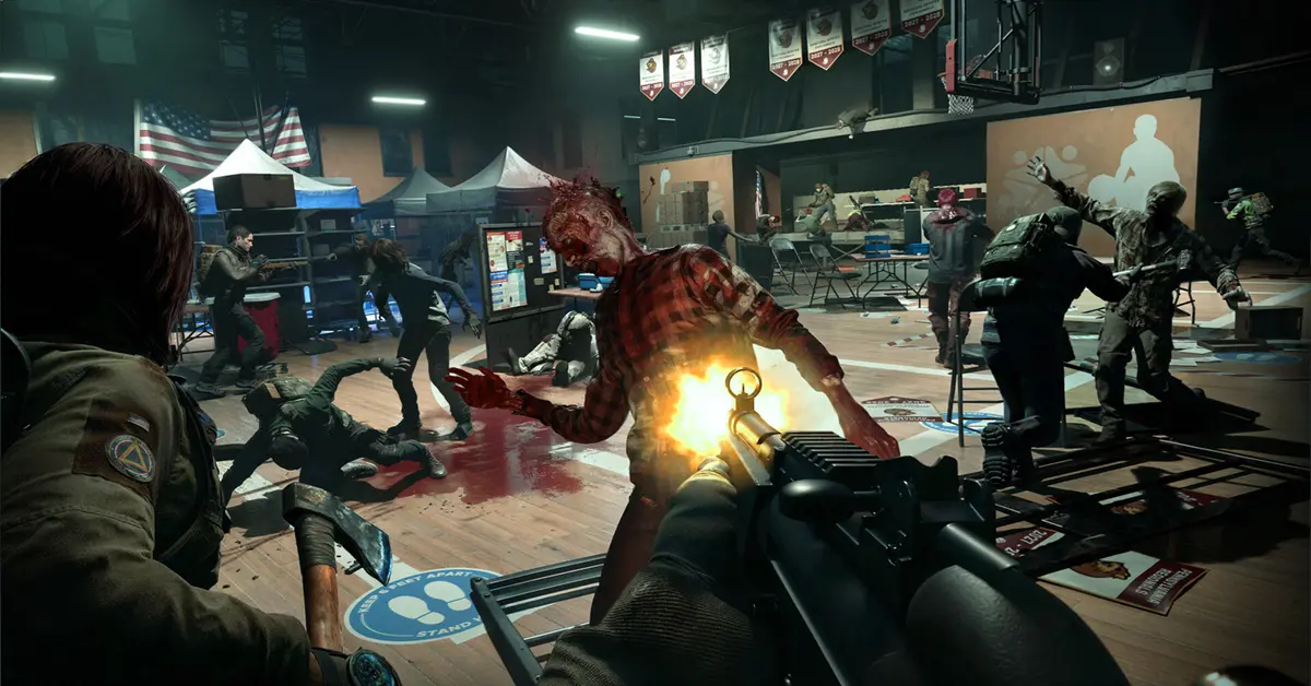 8 players fighting zombies in No More Room in Hell 2