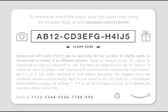 Amazon claim code