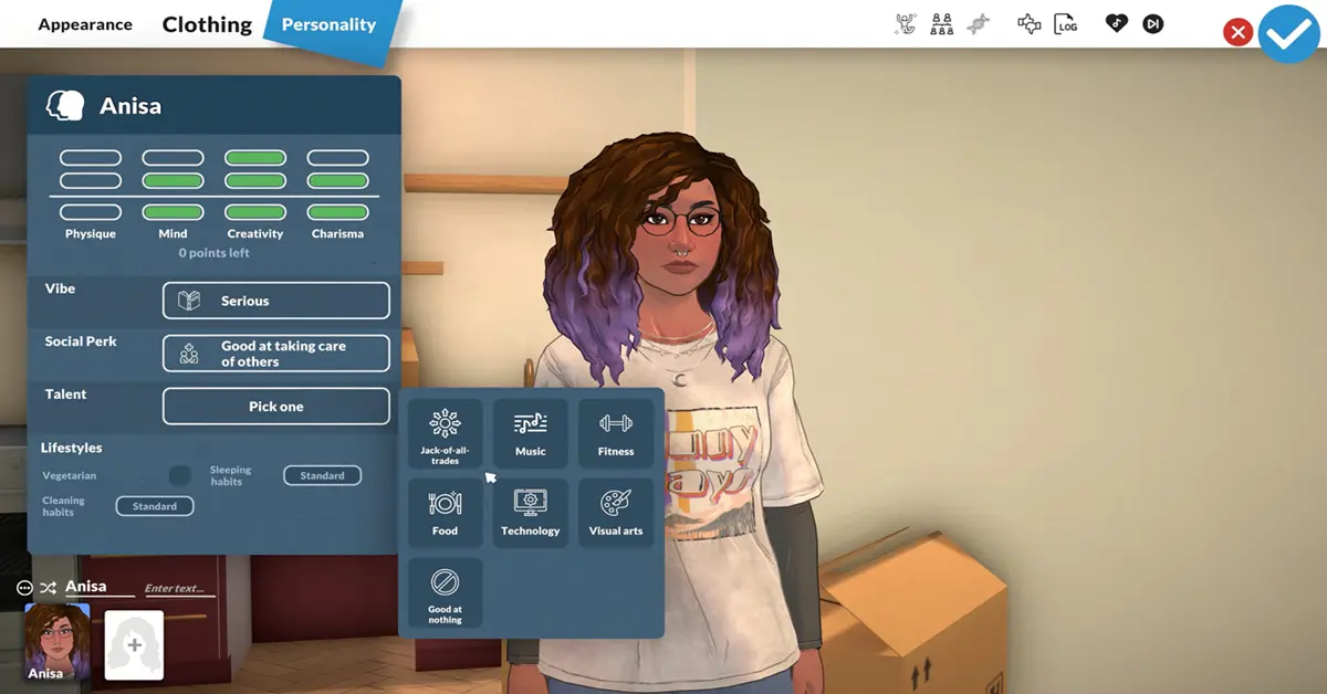 Paralives PC pre-order gameplay showing Paramaker character creation