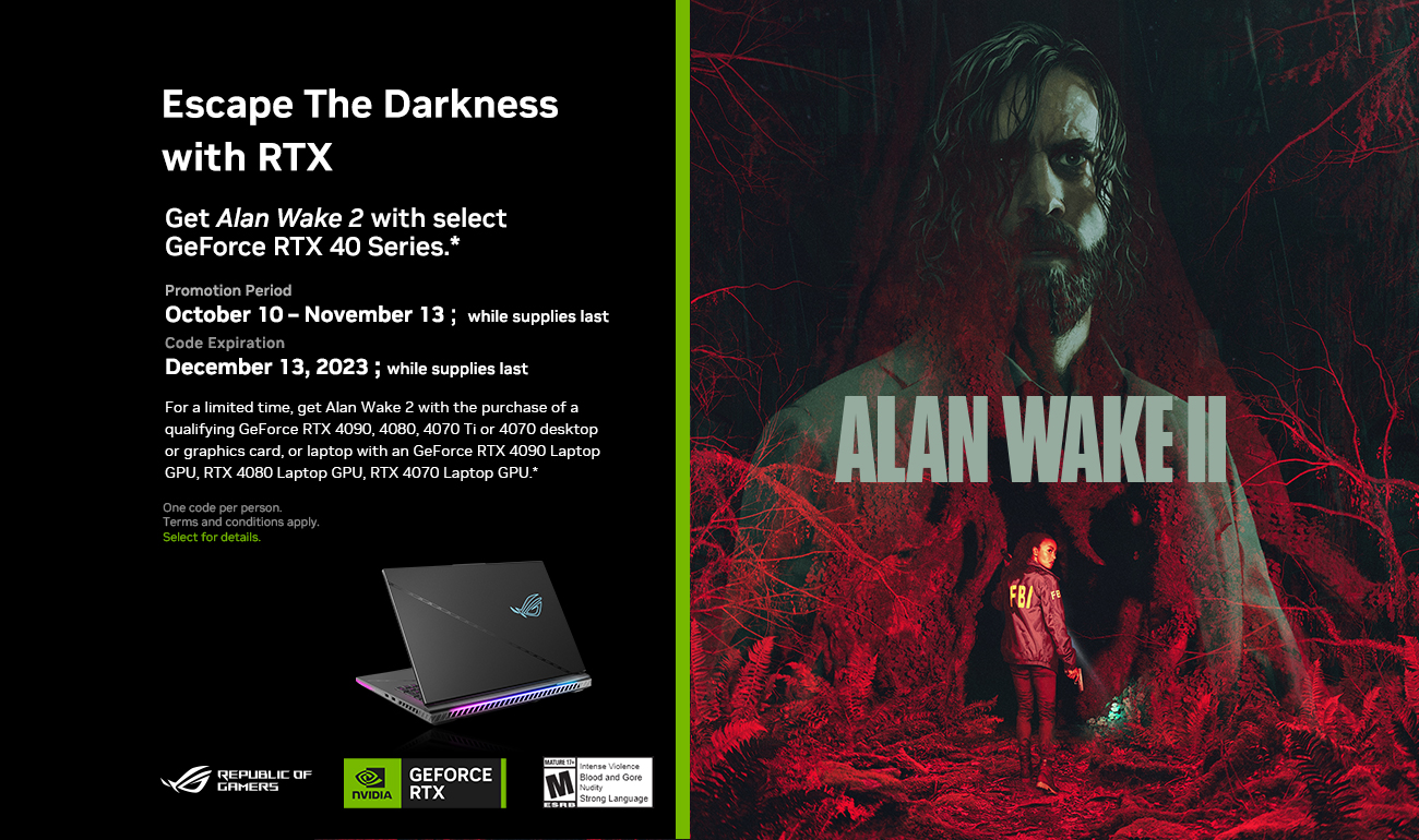 Alan Wake 2 GeForce RTX 40 Series Bundle