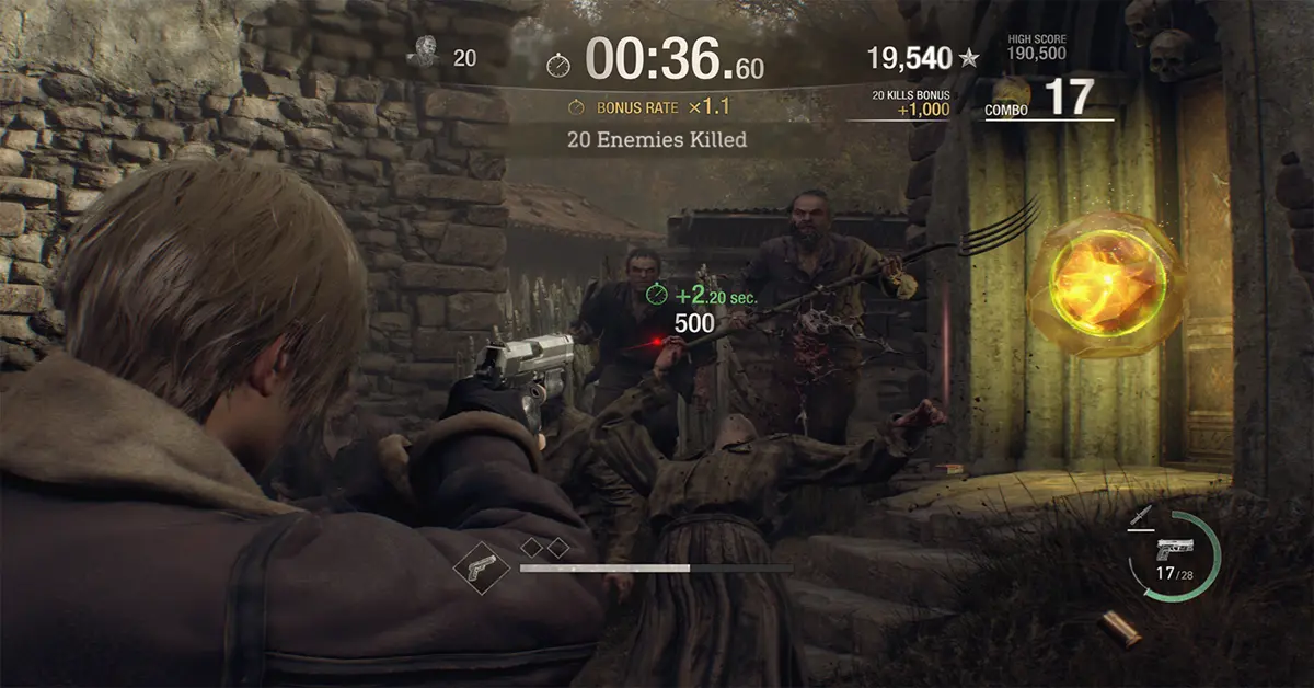 Resident Evil 4 Remake Mercenaries mode gameplay.