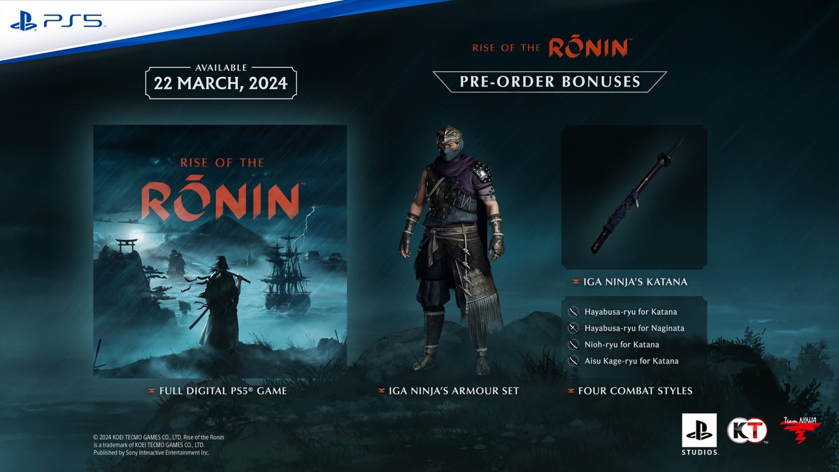 Rise Of The Ronin Pre-Order Has Three Exclusive Bonuses Up For Grabs