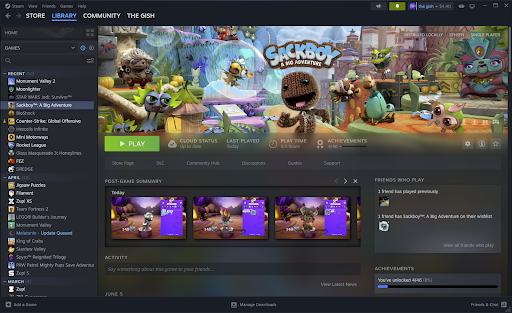 what is the new steam update