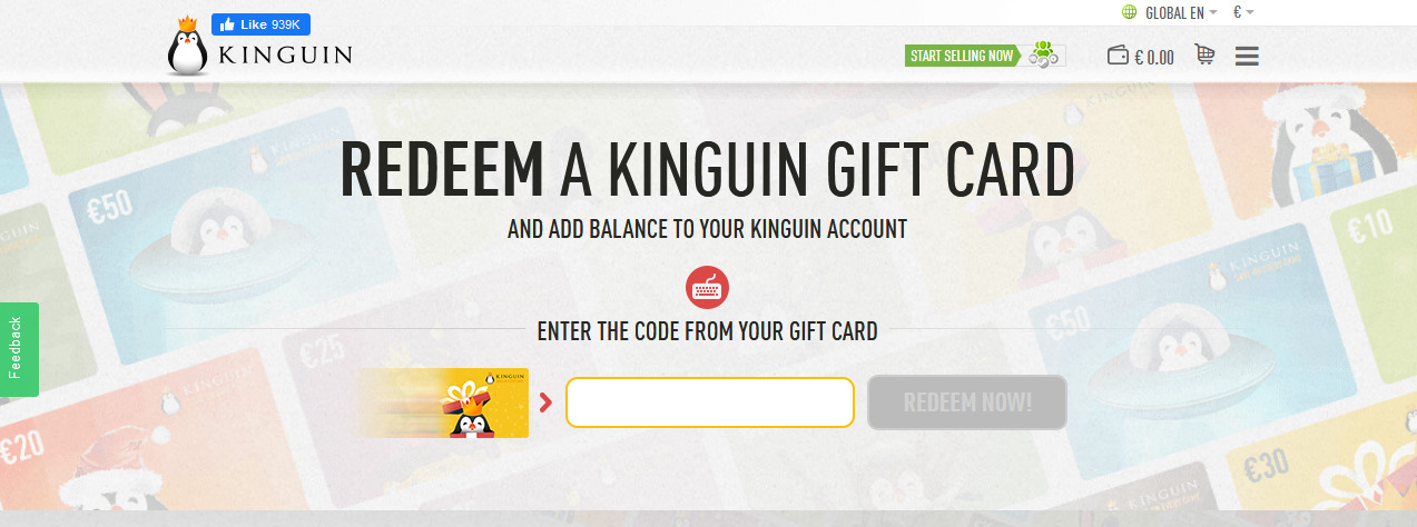 Redeem a Kinguin Gift Card