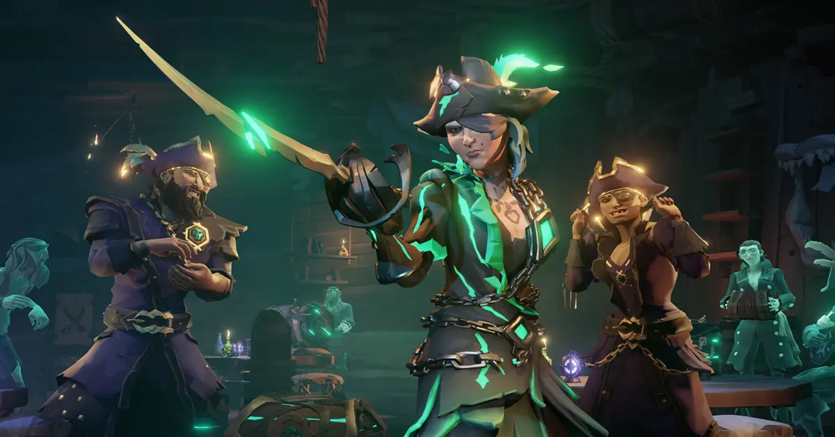 Sea of Thieves St Patricks Day pirate crew gold