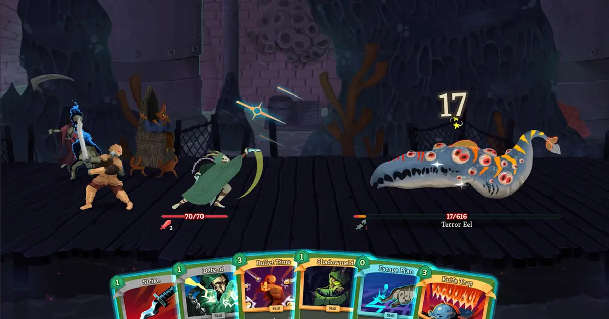 Slay the Spire 2 user interface showing the new MS Paint style placeholder art during a card battle.