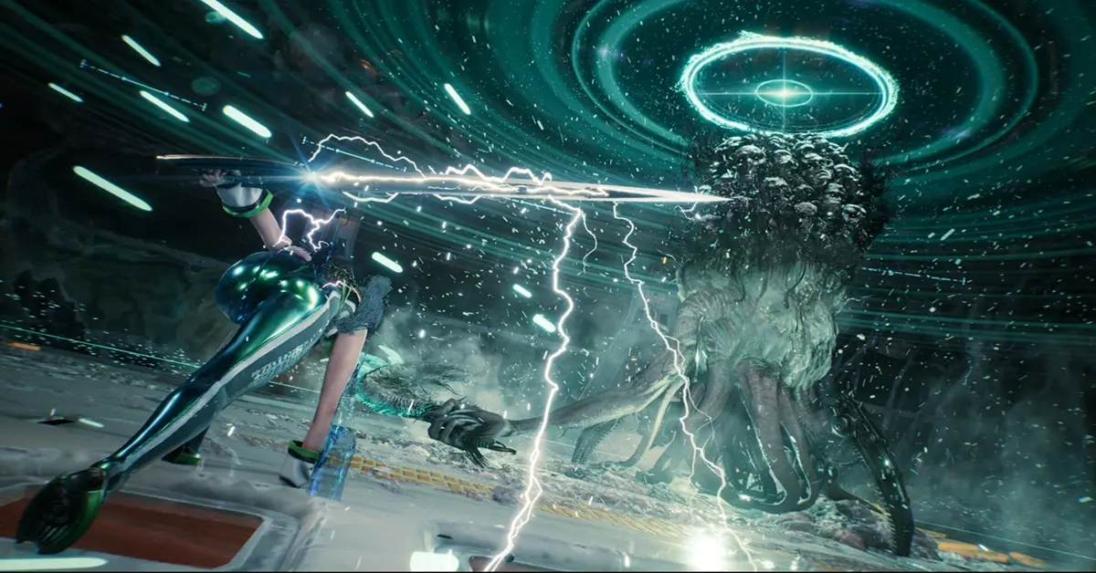 Stellar Blade Eve combat gameplay on PS5 and PC.