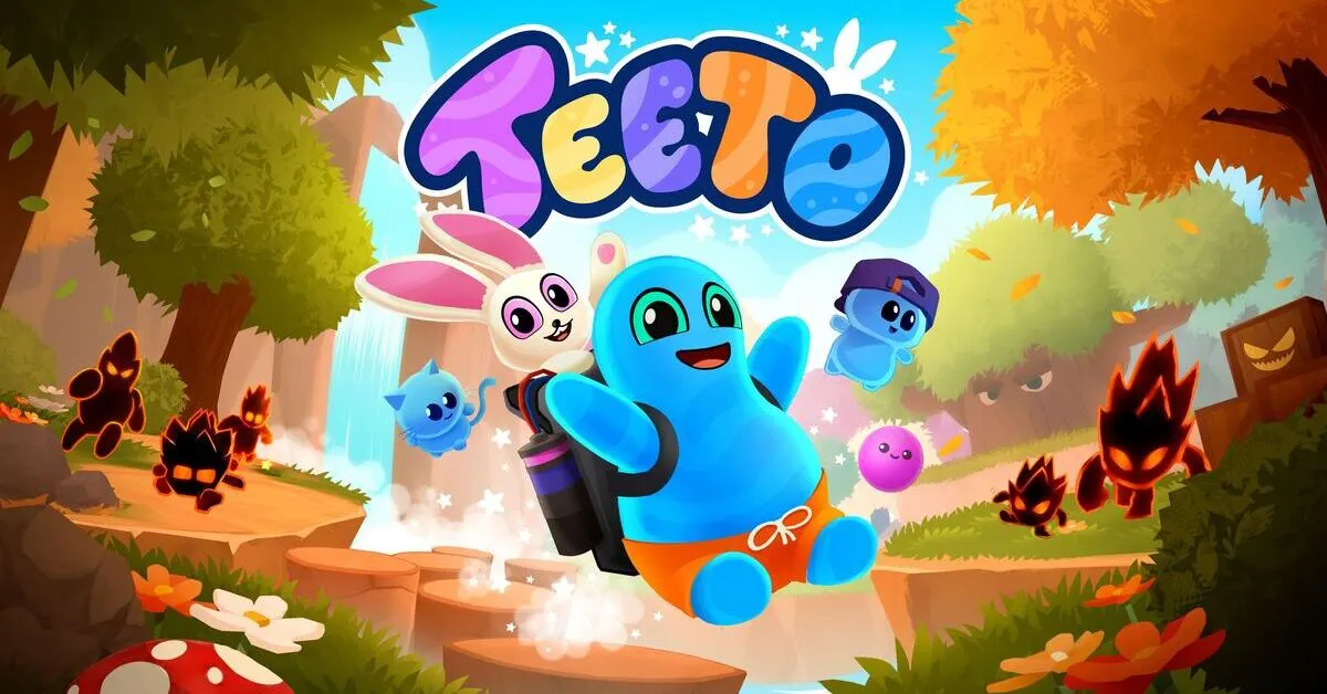 Teeto and Nory team up to cleanse the shadow corruption in Eat Pant Games' debut 3D platformer.