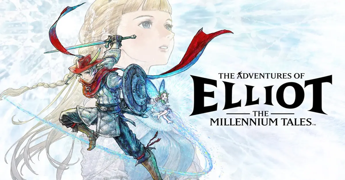 Promotional artwork for The Adventures of Elliot The Millennium Tales showing the main cast