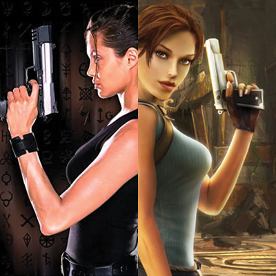 Angelina Jolie plays Lara Croft in the movies