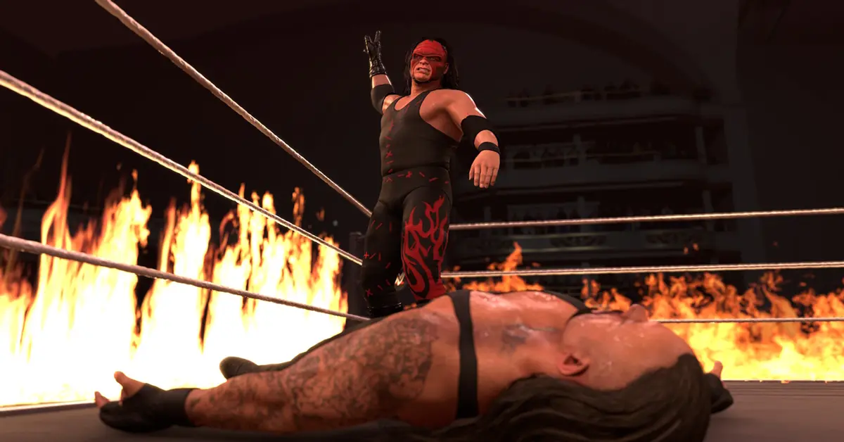 Two heavyweights clashing in the middle of a chaotic new match type in WWE 2K26