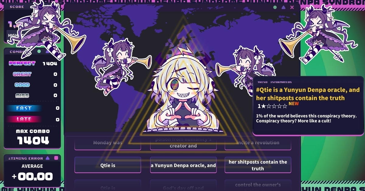 Manage Qtie's frantic broadcast setup and keep her viewers hooked on the conspiracy.