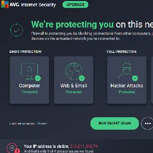 AVG Internet Security 2022 - Dashboard