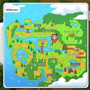 Beasties - Monster Trainer Puzzle RPG - Wilderness Map