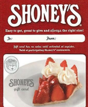 Buy Shoney’s Gift Card Compare Prices