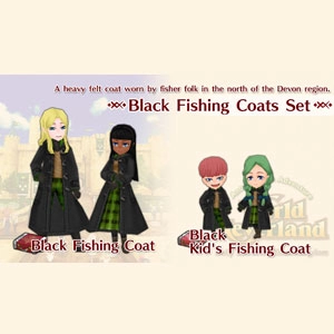 WorldNeverland Elnea Kingdom Black Fishing Coats Set