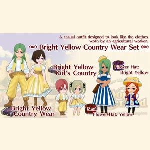 WorldNeverland Elnea Kingdom Bright Yellow Country Wear Set