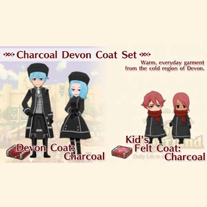 WorldNeverland Elnea Kingdom Charcoal Devon Coat Set Switch