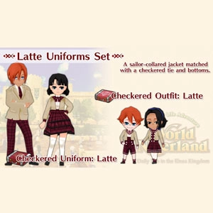 WorldNeverland Elnea Kingdom Latte Uniforms Set Switch