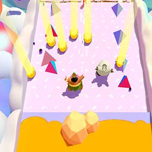 Sliding on the ice like crazy