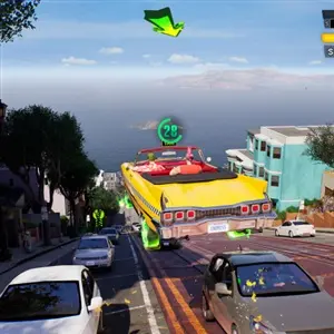 Crazy Taxi World Tour - Car Jumping